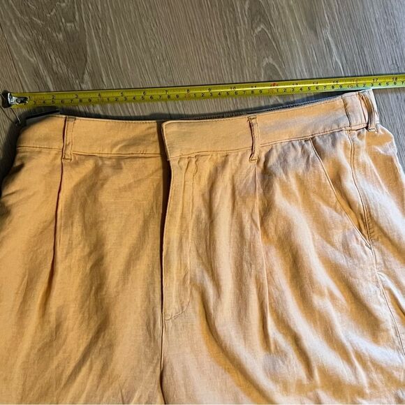 Abercrombie & Fitch linen Bermuda Tailored Orange shorts L NWT - Picture 6 of 14